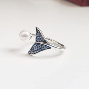 Mermaid tail ring 925